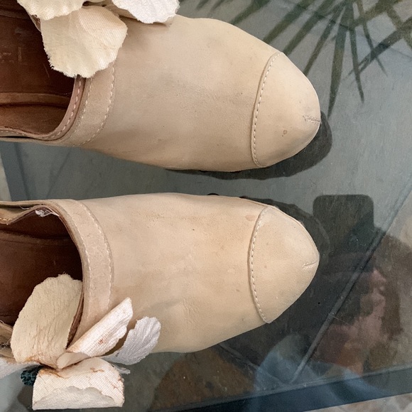 CHANEL Studded Floral High Heel Clog Sandals - Picture 6 of 14